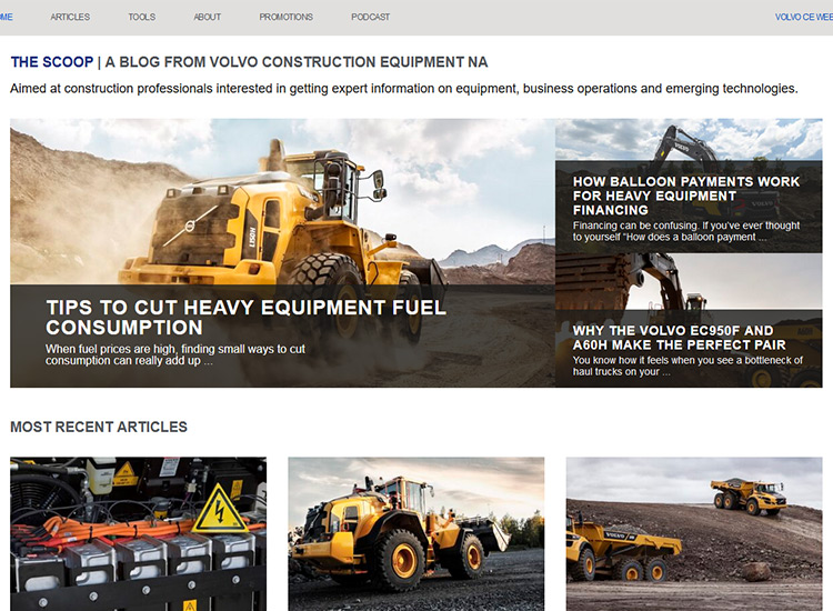 Volvo Construction Equipment Blog Website Image