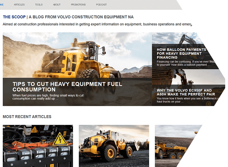 Volvo Construction Equipment Blog Website Image